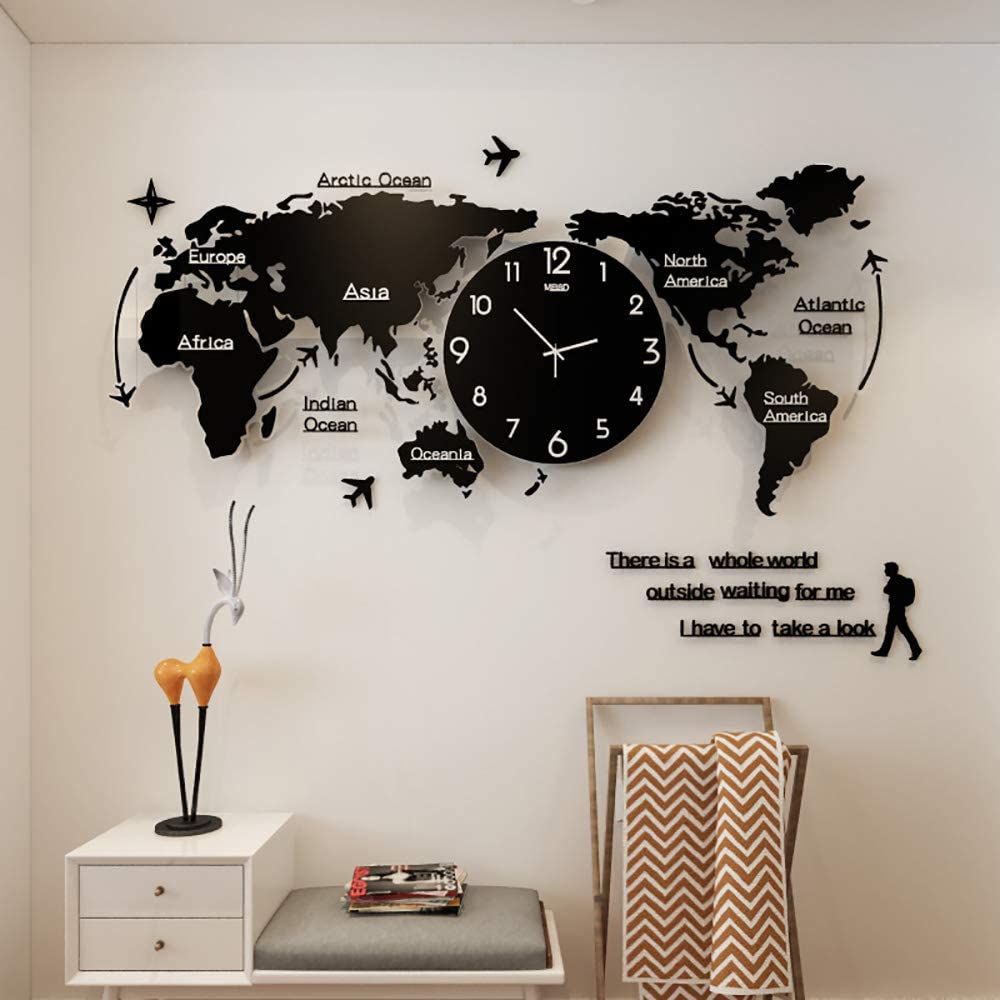 Acrylic World Map Clock