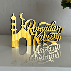 Ramadan Kareem Tabletop Decor in English with Minaret