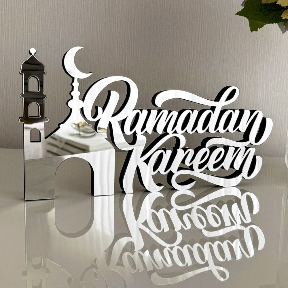 Ramadan Kareem Tabletop Decor in English with Minaret