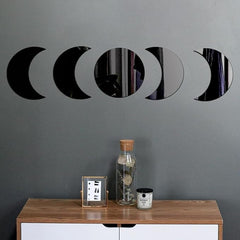 Acrylic Home Wall Decor Moon Phase Set