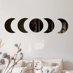 Acrylic Home Wall Decor Moon Phase Set